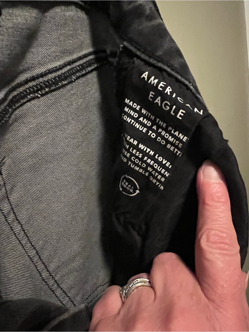 American Eagle Outfitters Black Boot-kick Cropped Jeans - Picture 5 of 6